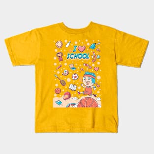 i love school Kids T-Shirt